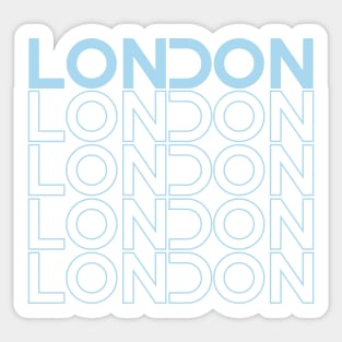 LONDON Text pattern in light blue - LONDON Sticker